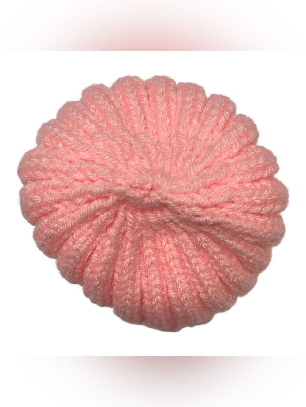Brand New Hand Made Girls Pink Acrylic Knitting Hat Beanie. - Picture 5 of 5